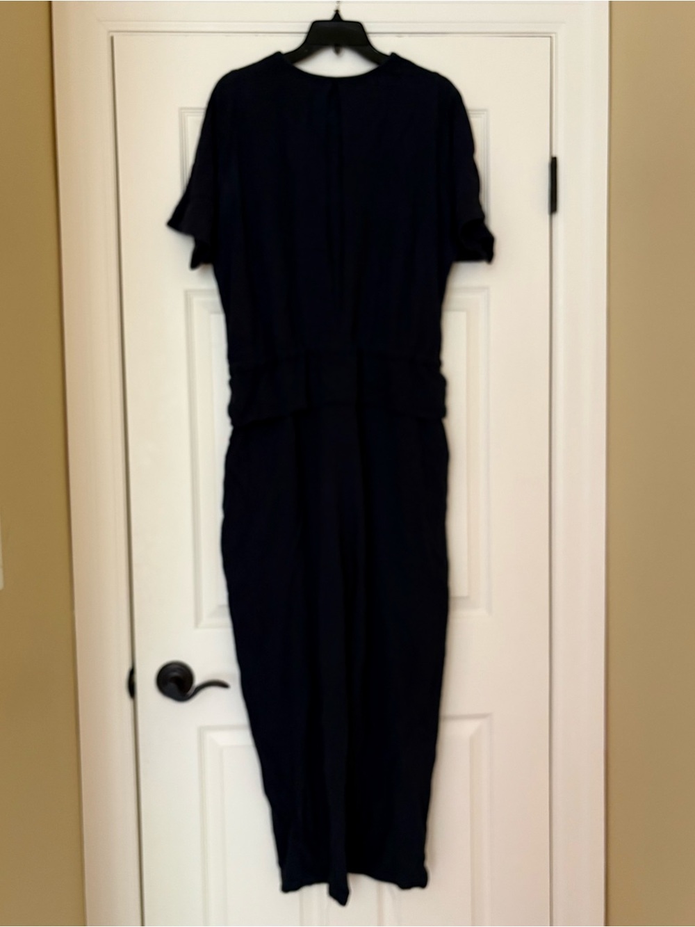 Black Crane Short Sleeve Sack Jumper - Navy - Picture 9 of 11
